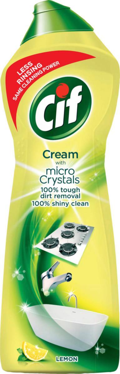 Rengöringsmedel CIF Cream Original och Lemon 750 ml - RENGÖRINGSMEDEL CIF  LEMON 750 ML SVANENMÄRKT