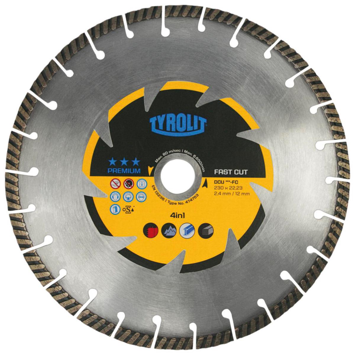 Diamantklinga Tyrolit Premium Universal Fast Cut 4in1 - DIAKLINGA 150X2.4X22 PRE UN-F TYROLIT 474751