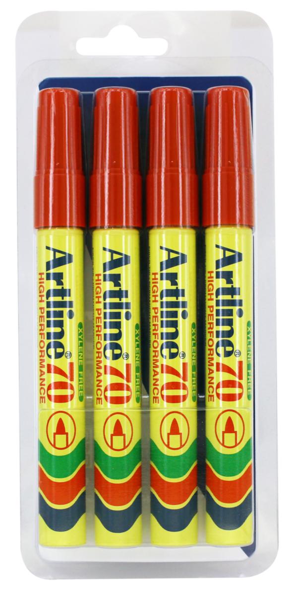 Märkpenna Artline 70 - MÄRKPENNA ARTLINE 70 4-P (SB) RÖD 1.5MM SPETS