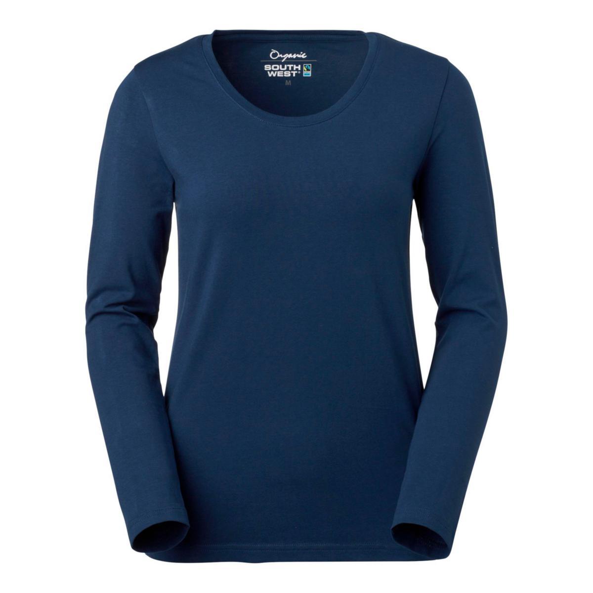 T-shirt South West Lily 129 dam - LILY LDS R-NECK LS INDIGO XS SANDRYDS 129-86-19