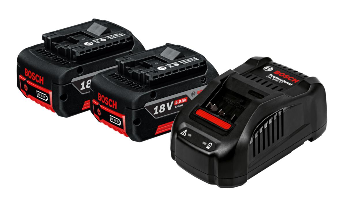 Batteriset Bosch 18 V - BATTERISET 2X18V+LADDARE 5.0AH BOSCH 1600A00B8J