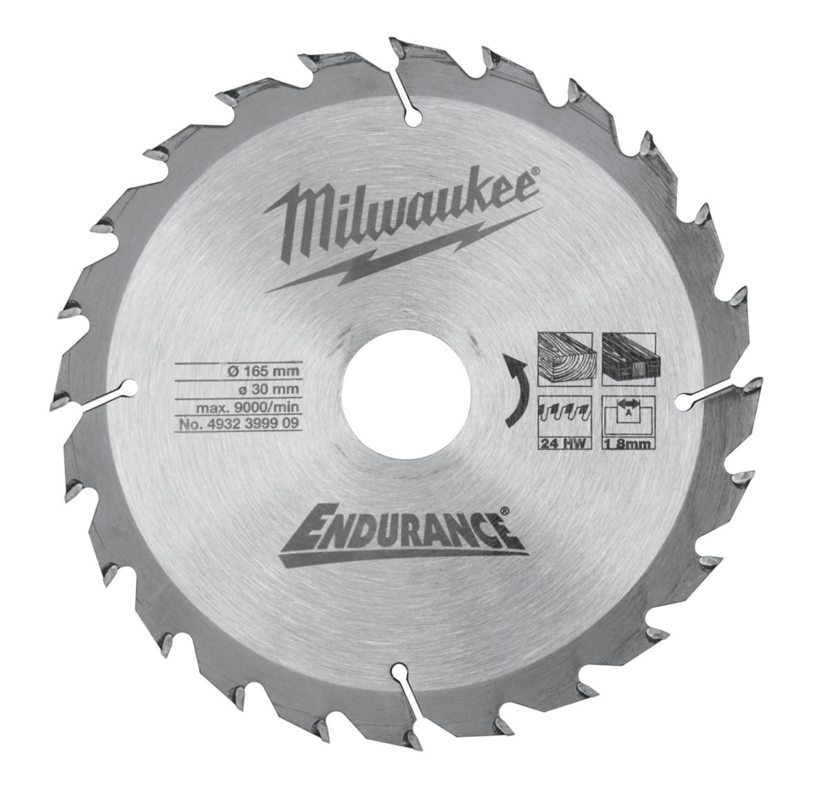 Sågklinga Milwaukee Trä t Cirkelsåg - CIRKELSÅGKLINGA 165X24T MILWAUKEE 4932399909