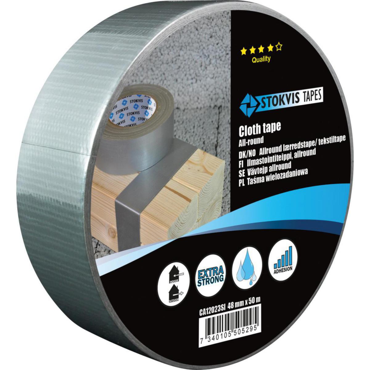 Silvertejp Stokvis extra stark - VÄVTEJP SILVER EXTRA STARK 48MMX50M STOKVIS CA12023SI4850
