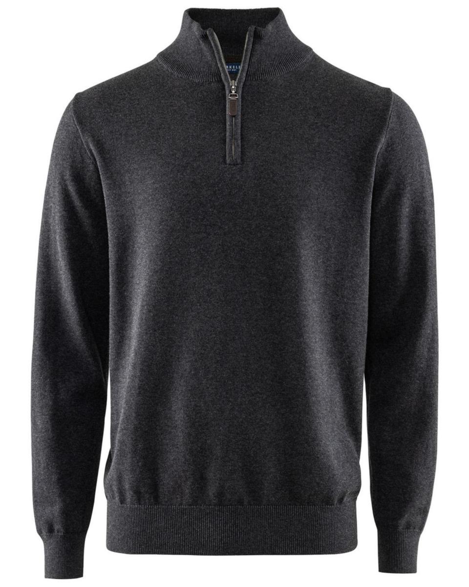 Sweatshirt Berkeley Brockton 1730 - TRÖJA HALVZIP BROCKTON MÖRK GRÅ S 17309304