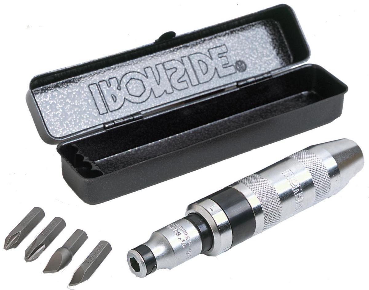 Slagskruvmejselsats Ironside - SLAGSKRUVMEJSELSATS INK 4 BITS PLÅTLÅDA IRONSIDE 120600