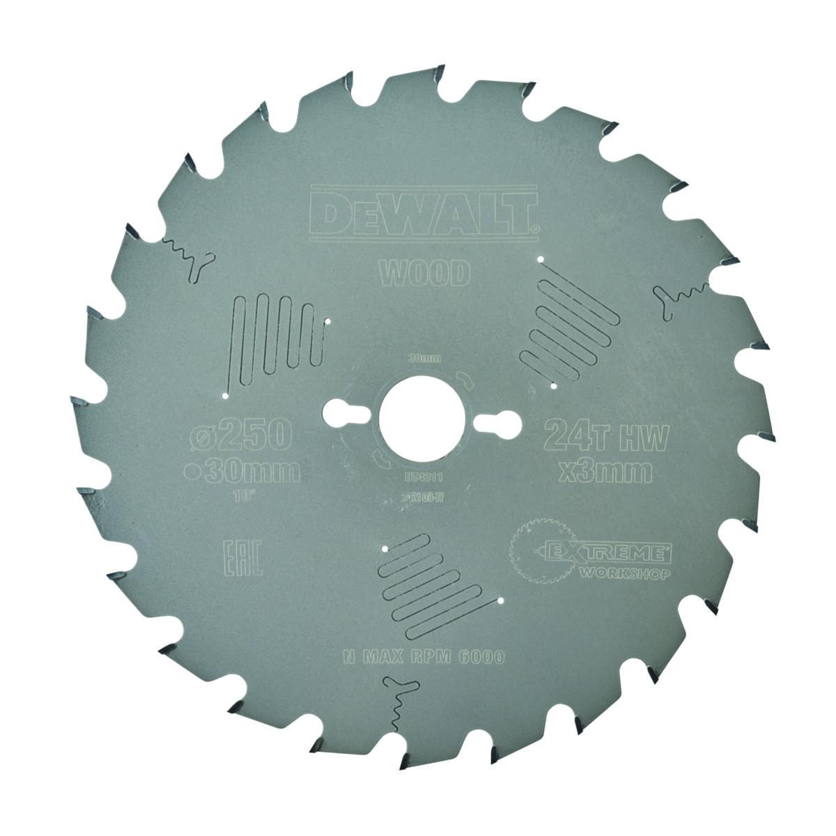 Cirkelsågklinga DEWALT DT4311 - SÅGKLINGA 250MM X 24T X 30MM FT S60 DEWALT DT4311-QZ