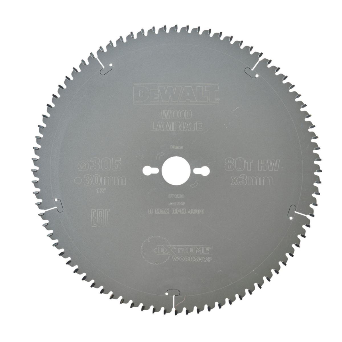 Cirkelsågklinga DEWALT serie 40 HM - SÅGKLINGA 305X30 80T HM40 TCG DEWALT DT4288-QZ