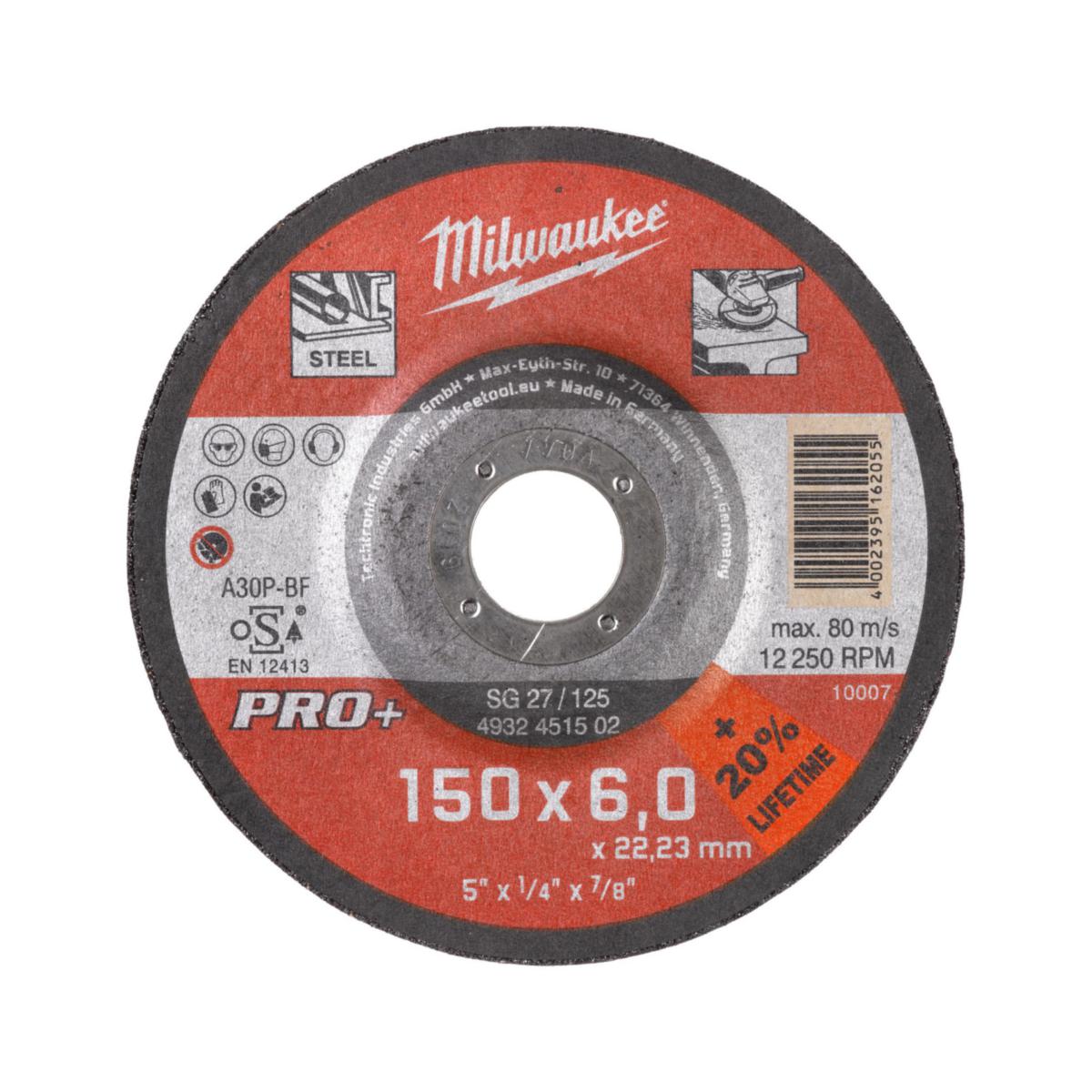 Kapskiva Milwaukee SG 27 PRO + - SLIPSKIVA SG MET 27/150X7 PRO+ MILWAUKEE 4932471387