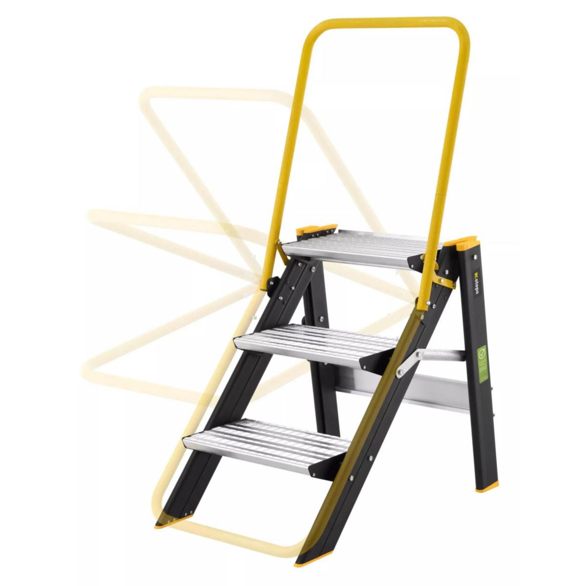 Arbetspall W.steps 5000R+ - ARBETSPALL W.STEPS 5000R+ 3-STEG MED RÄCKE 808043