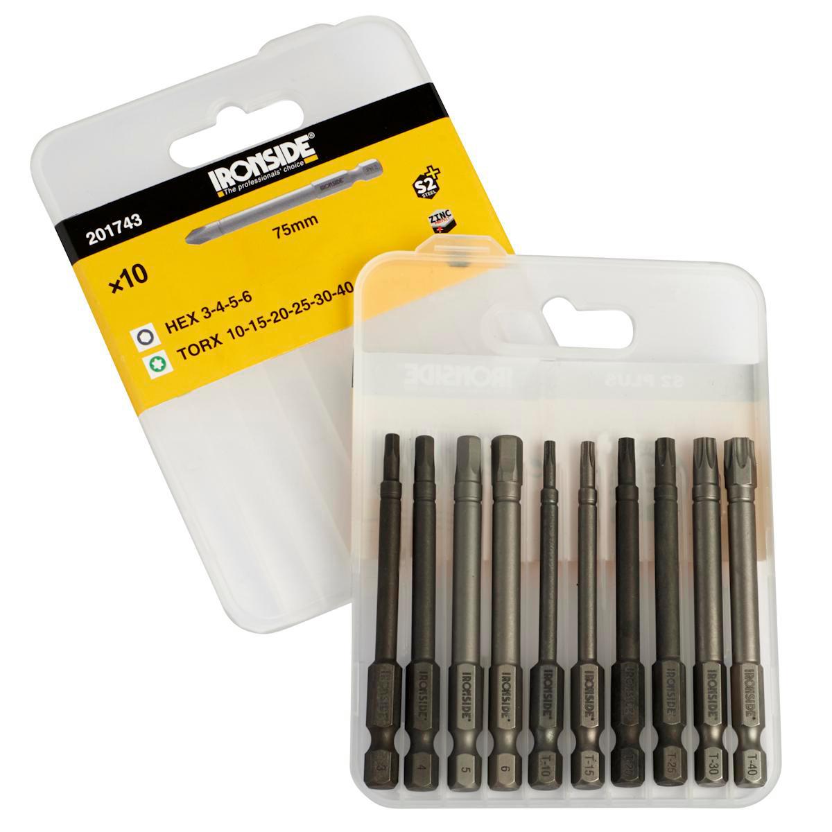 Bitssats Ironside Torx/Insex - BITSSATS IRONSIDE TORX/INSEX L 75MM 10 DELAR 201743