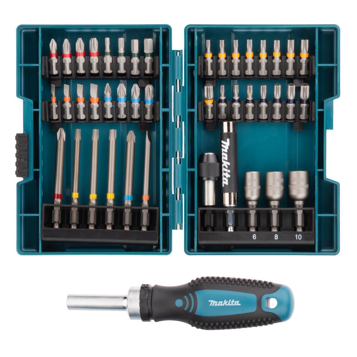 Bitssats Makita med mejsel + 43 delar - BITSSET MED BITSMEJSEL 43DELAR MAKITA E-25096