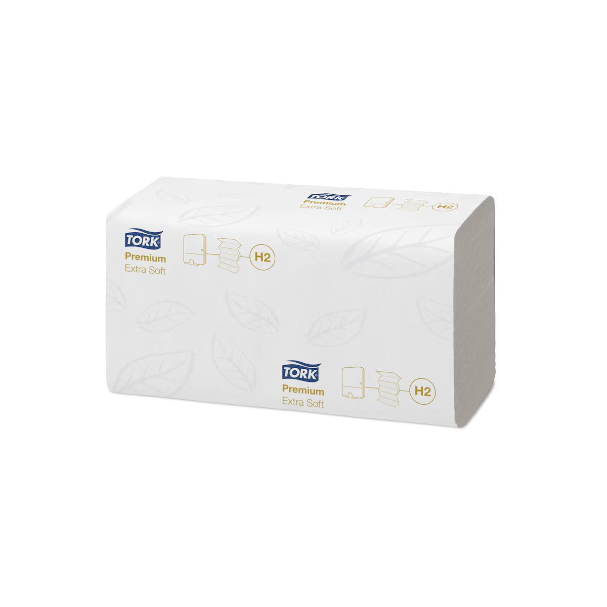 Pappershandduk Tork H2 - HANDDUK TORK PREM EXTRA SOFT VIT 34X21CM 100ST/FRP 100297