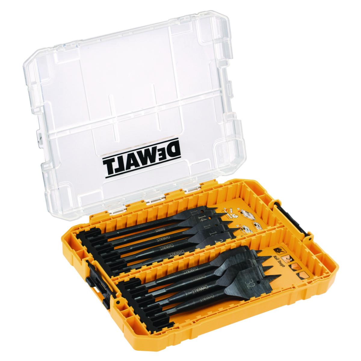 Flatborrsats DEWALT DT70751 - CENTRUMBORRSATS FLATA DT70751 9 DELAR DEWALT DT70751-QZ