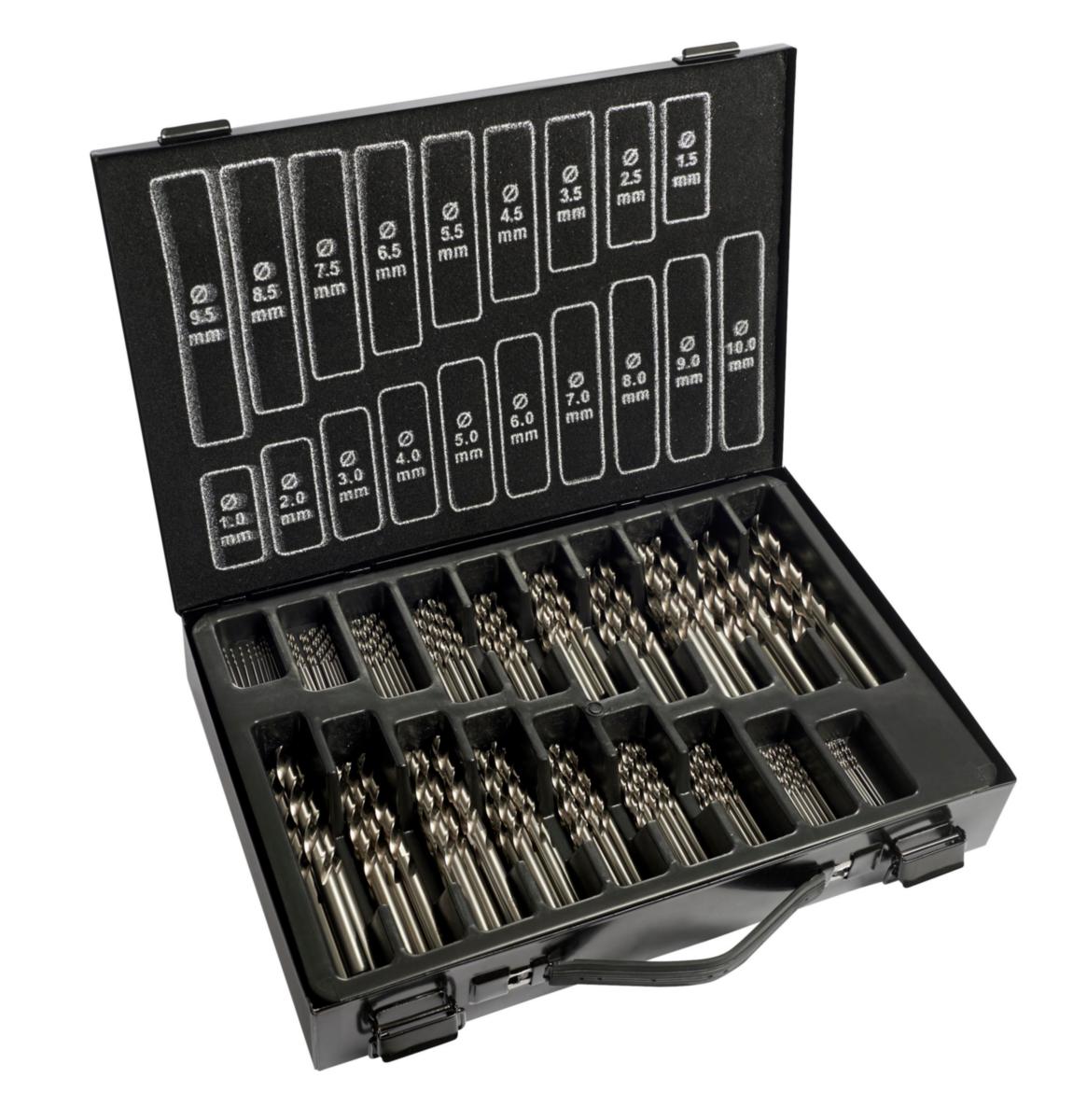 Spiralborrsats Ironside HSS Slipade - SPIRALBORRSATS IRONSIDE HSS 1-10MM 170DEL I PLÅTLÅD 202146