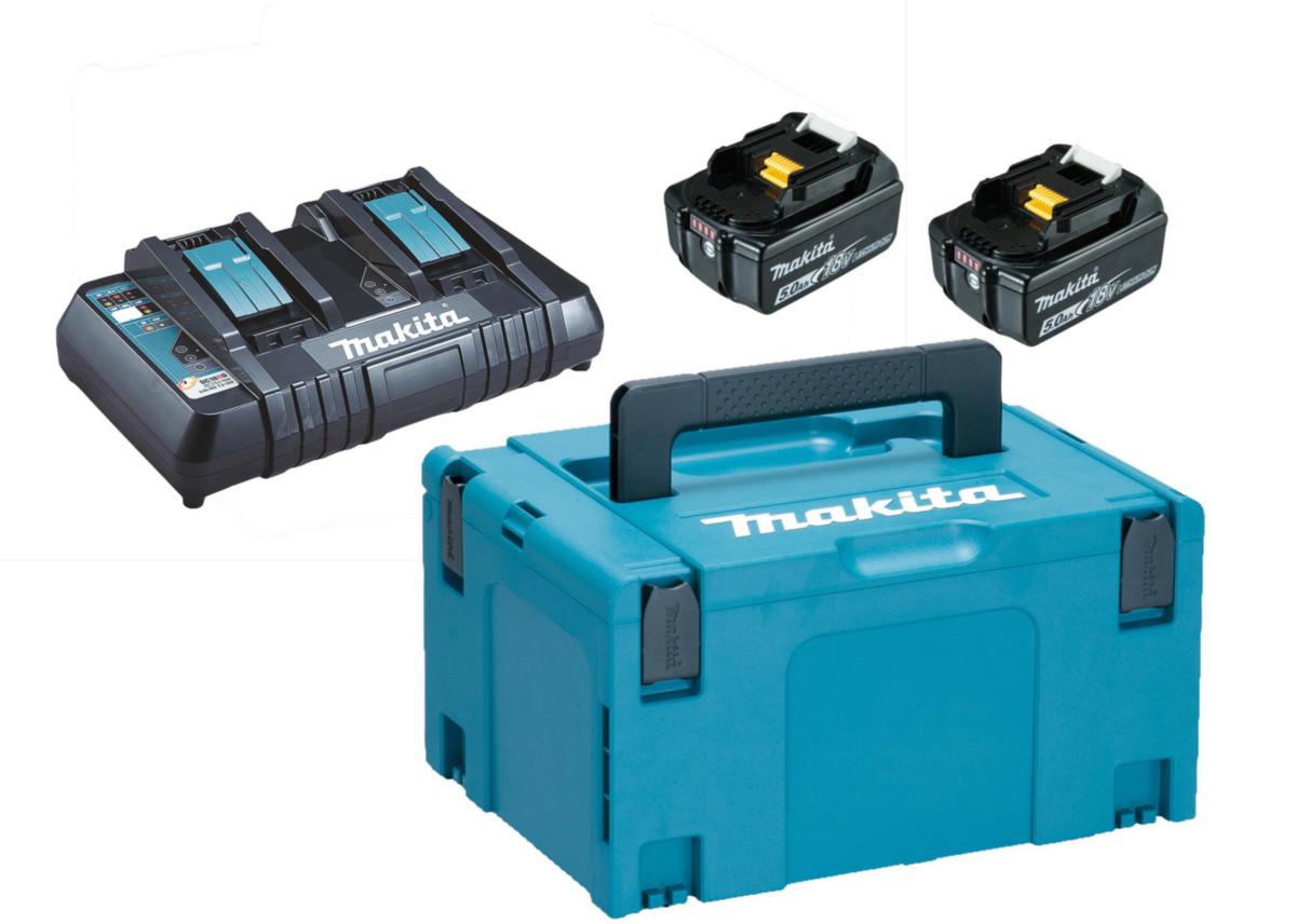 Batterikit Makita 18 V 2x5.0 Ah - POWERPACK 18V DC18RD+2XBL1850 MAKITA 197629-2