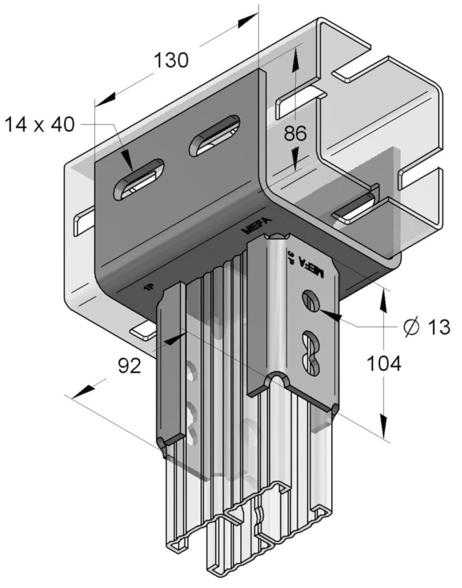 Montageadapter EF Centum-V Stex 45/90D, MEFA - EF CENTUM-V STEX 45/90D FZV MONTAGEADAPTER. MEFA