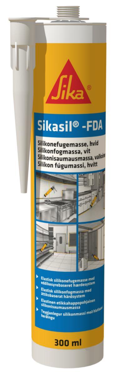 Fogmassa SikaSil FDA - FOGMASSA SIKASIL FDA-GODKÄND VIT 300 ML