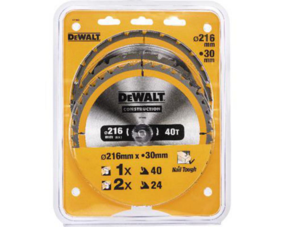 Sågklinga DEWALT DT1962 - SÅGKLING PKT 216MM 2X24T 1X40T DEWALT DT1962-QZ