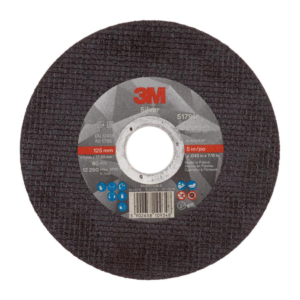 Kapskiva 3M T41 Silver - KAPSKIVA T41 3M SILVER 125 X 1 X 22.23 MM