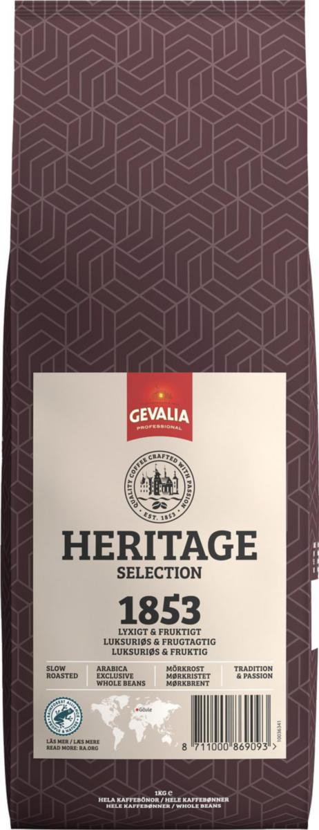 Kaffe Gevalia Heritage Bönor - KAFFE GEVALIA HELA BÖNOR 1853 RA DARK 1000G 4070146