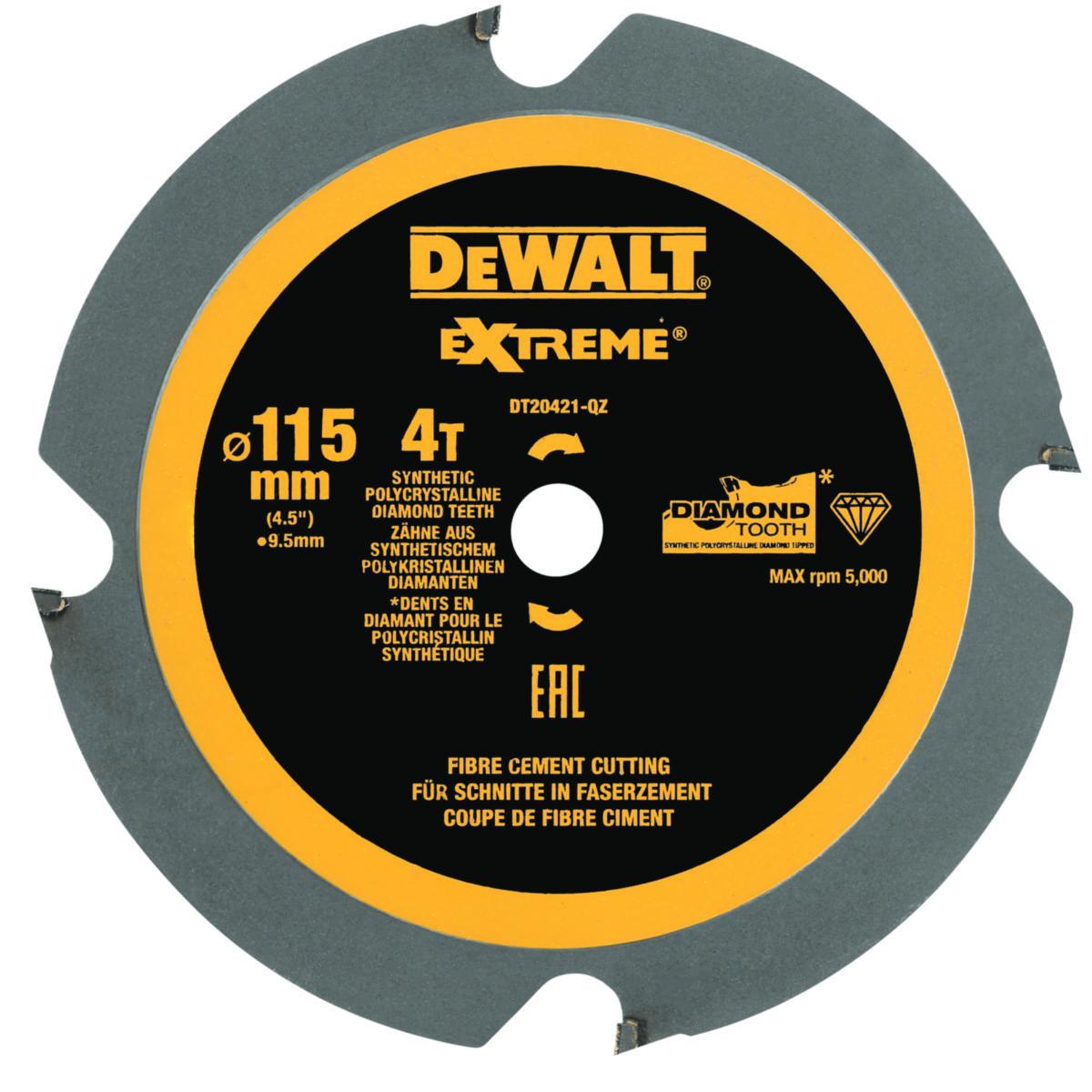 Cirkelsågklinga DEWALT DT20421 TCT - SÅGKLINGA PCD 4T 115MM DEWALT DT20421-QZ