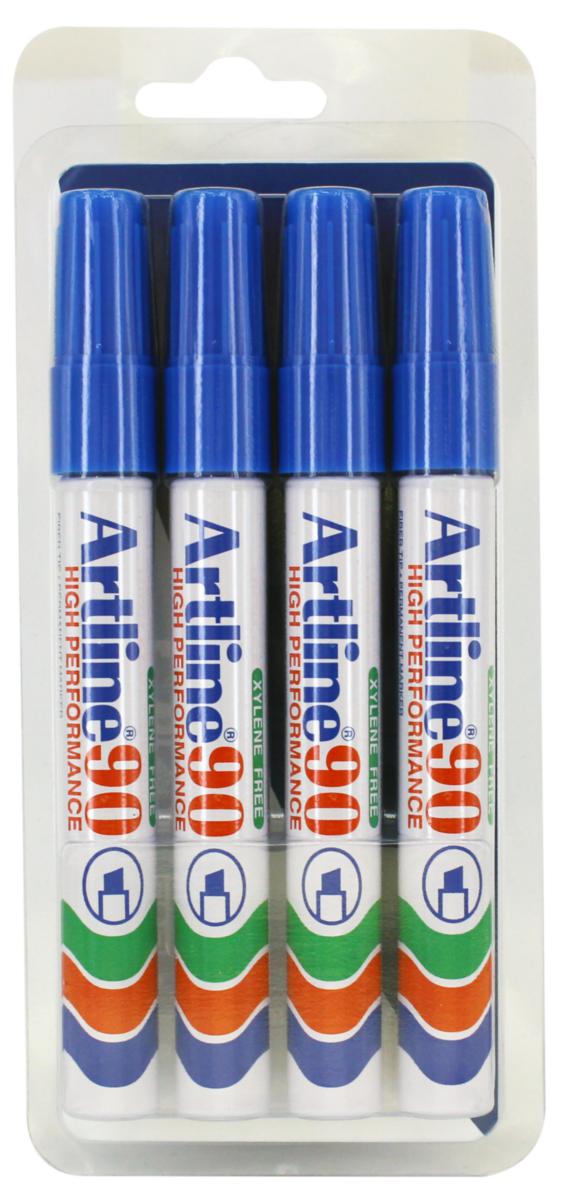 Märkpenna Artline 90 - MÄRKPENNA ARTLINE 90 4-P (SB) BLÅ 2-5MM SPETS