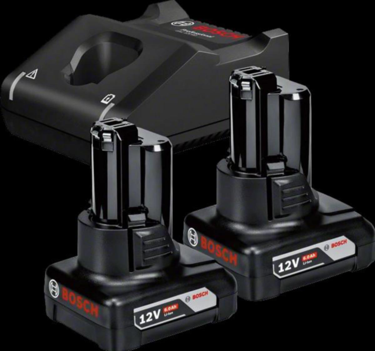Batteriset Bosch 12 V 2x6.0 Ah med snabbladdare - BATTERISET 12V 2X6,0AH GAL 12V BOSCH 1600A01B20