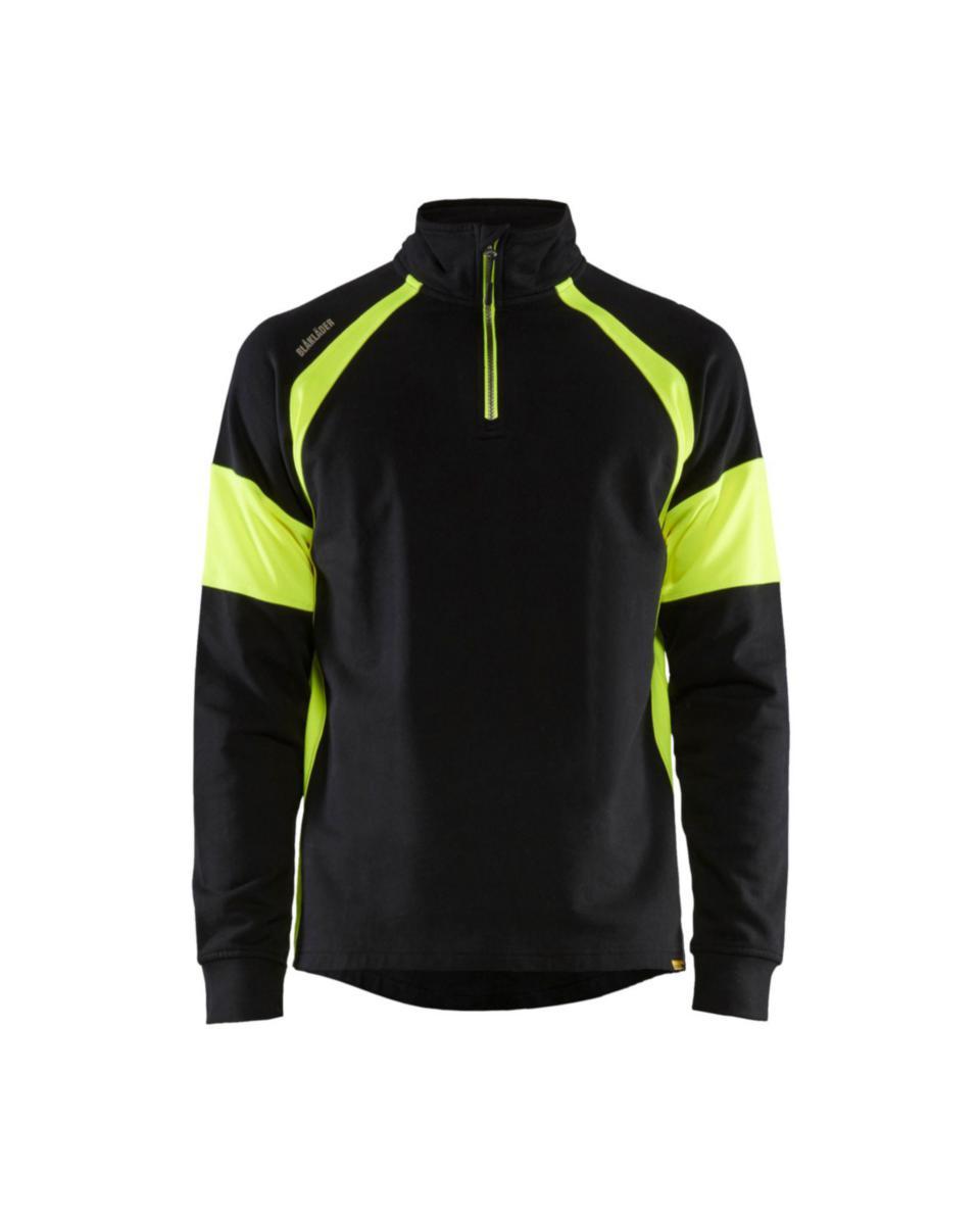 Sweatshirt Blåkläder 3550-1158 - SWEATSHIRT SVART/VARSELGUL XXL BLÅKLÄDER 355011589933XXL