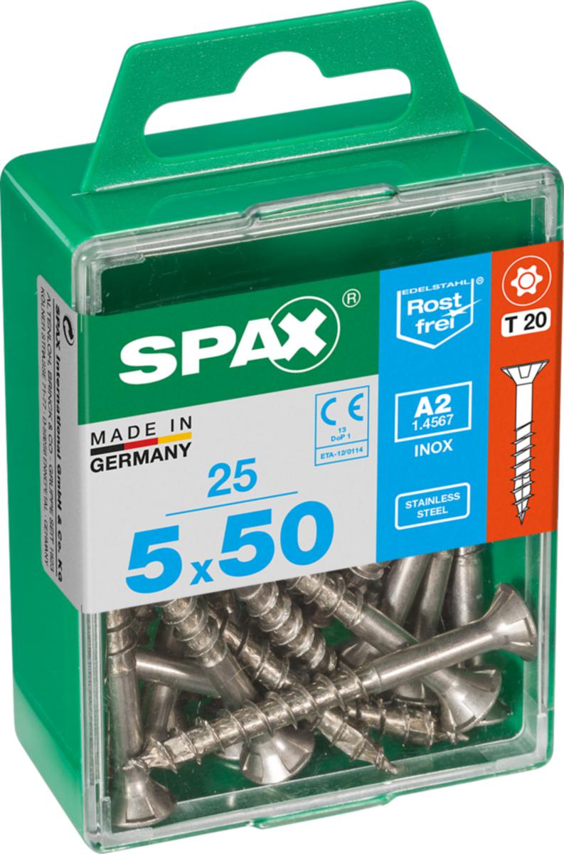 Träskruv TFT SPAX rostfri A2 SB-pack - TRÄSKRUV TFTD SPAX A2 T20 5X50 25ST