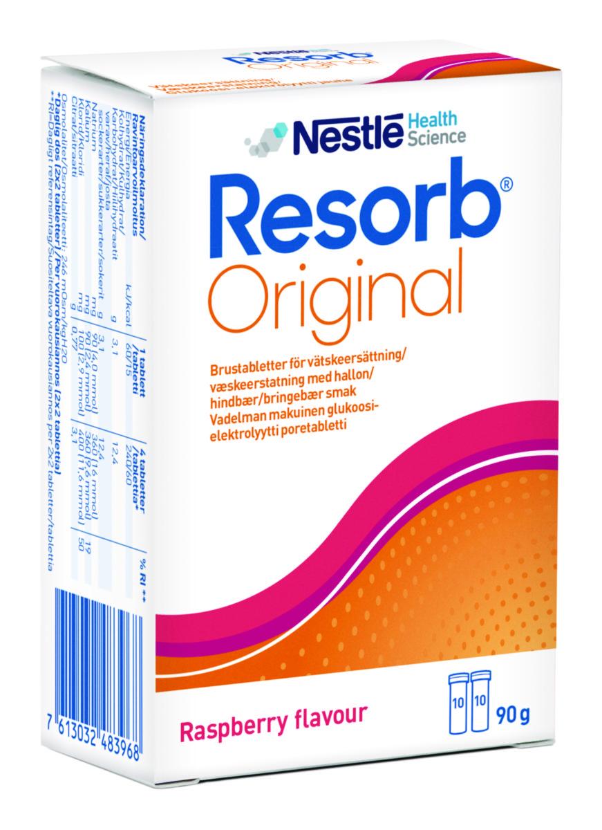 Vätskeersättning Resorb - RESORB HALLON 2X10 BRUSTABL VÄTSKEERSÄTTNING