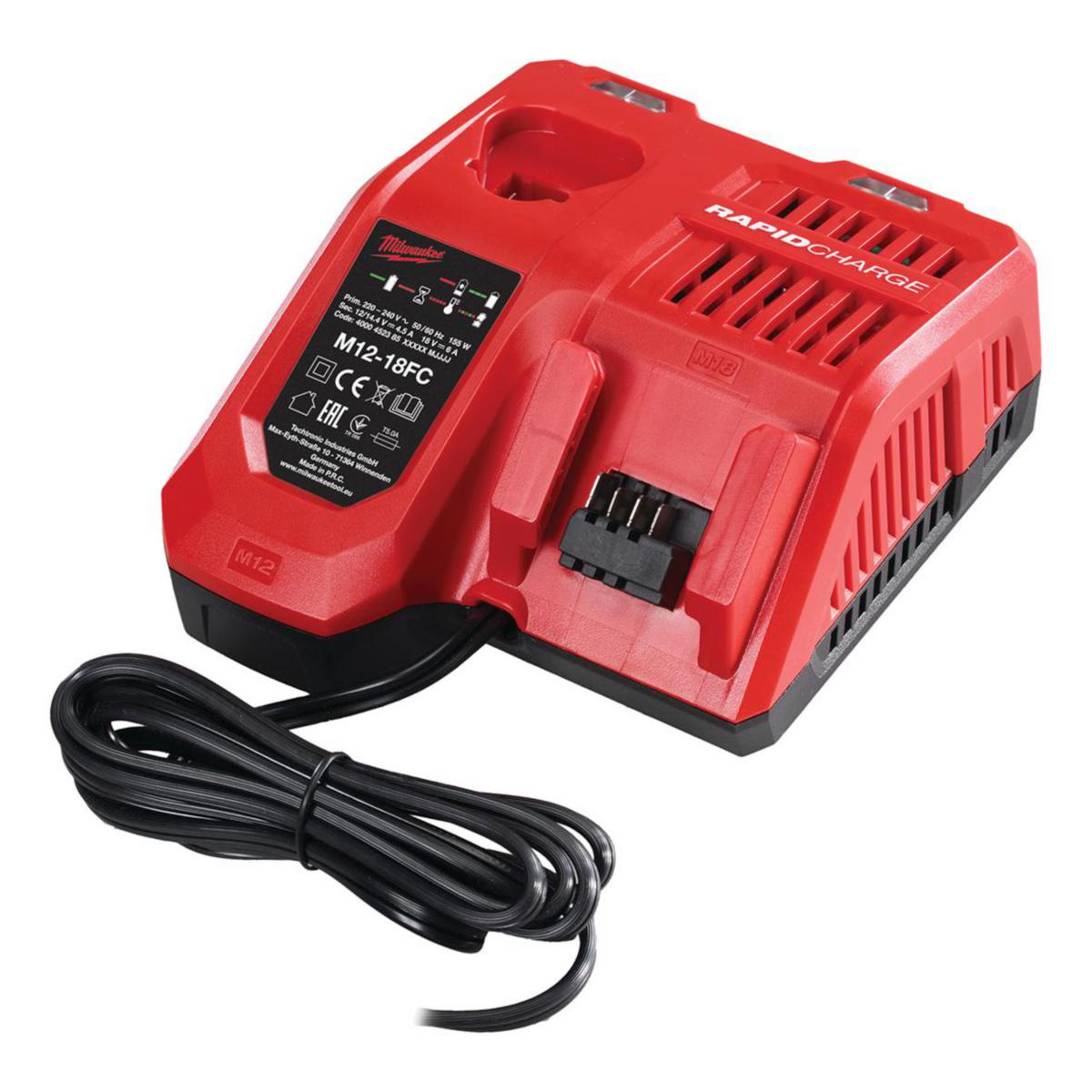 Batteriladdare Milwaukee M12-18 FC - SNABBLADDARE M12-18 FC MILWAUKEE 4932451079