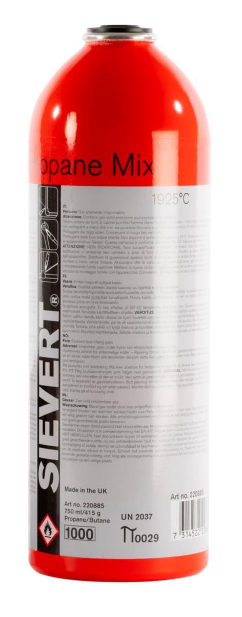 Gasolbehållare Sievert engångs inklusive gas - GASOLTUB SIEVERT ENGÅNG 220885 PRE-PRO MIX 405GR UN2037