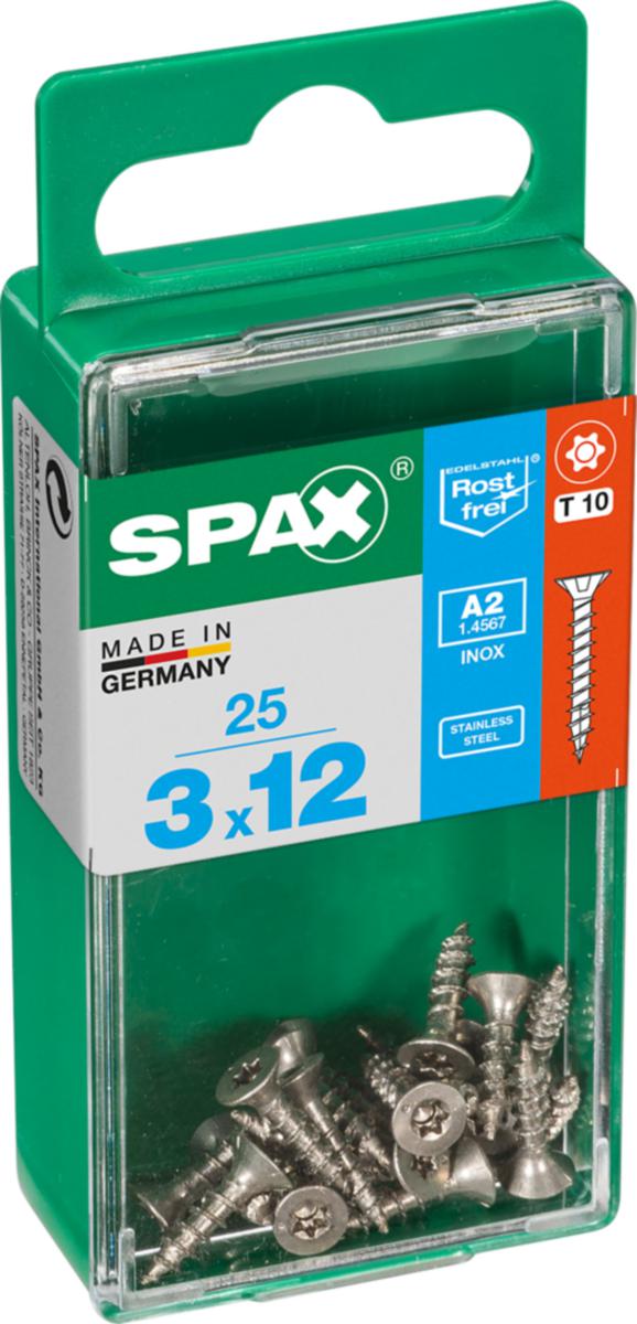 Träskruv TFT SPAX rostfri A2 SB-pack - TRÄSKRUV TFT SPAX A2 T10 HG 3X12 25ST