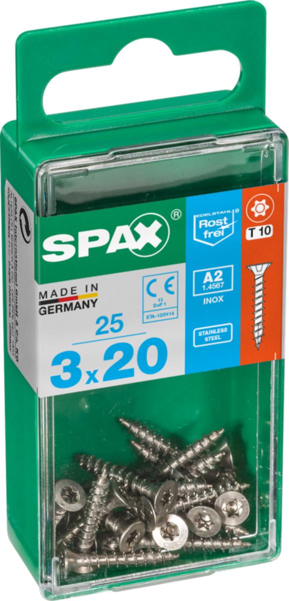 Träskruv TFT SPAX rostfri A2 SB-pack - TRÄSKRUV TFT SPAX A2 T10 HG 3X20 25ST