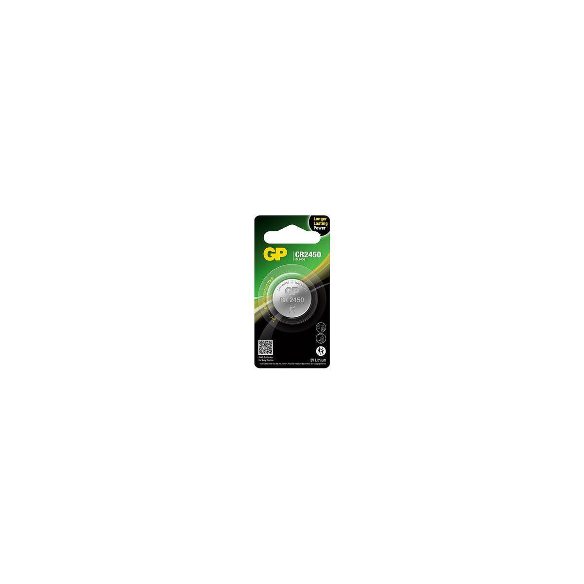 Knappcellsbatteri GP Lithium CR2450 - GP KNAPPCELL CR2450 LITIUM 1-P 103121