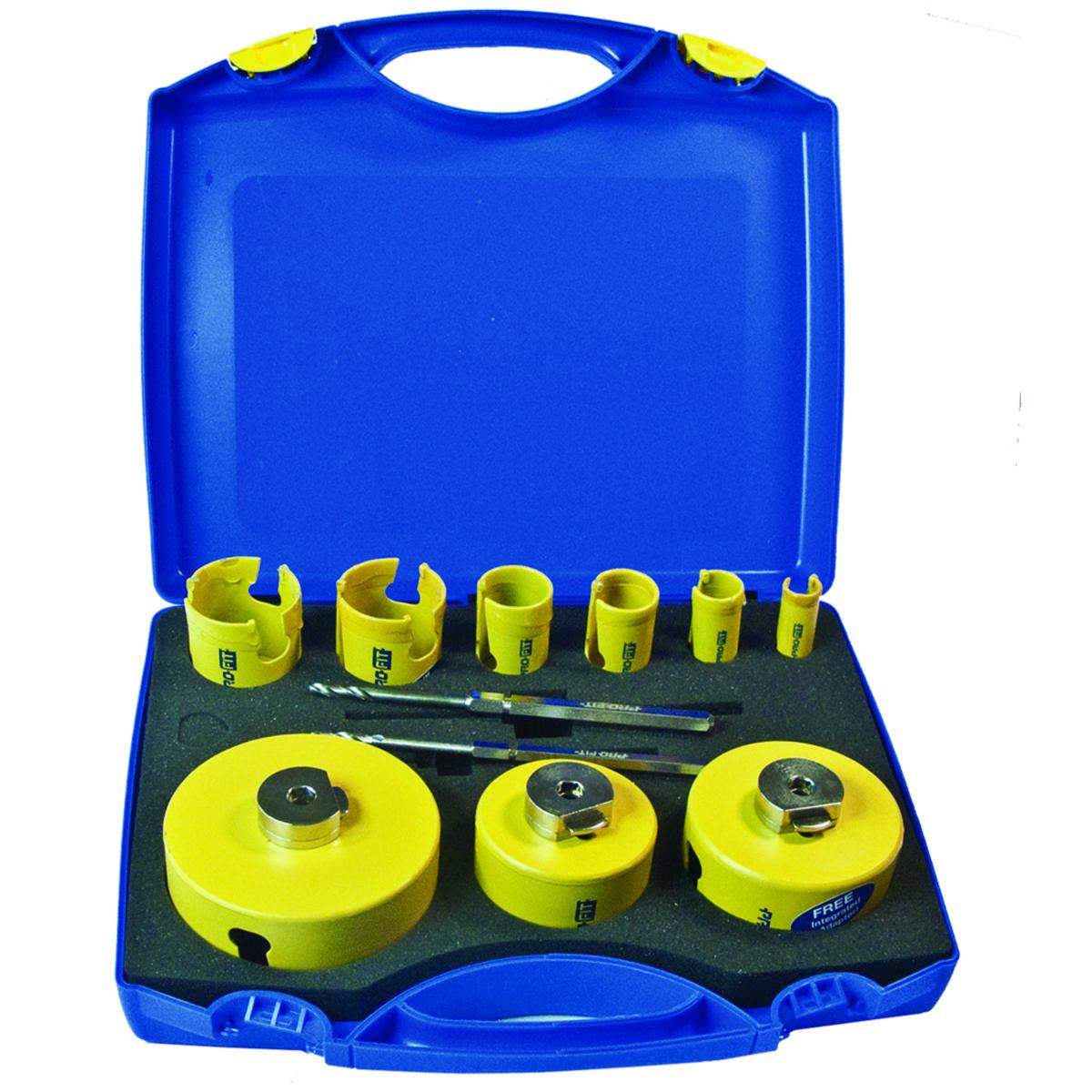 Hålsågset Pro-Fit VVS 11 delar - HÅLSÅGSET HM VVS 19-114 11DL M/8/10 ADAPT PROF 351090819114