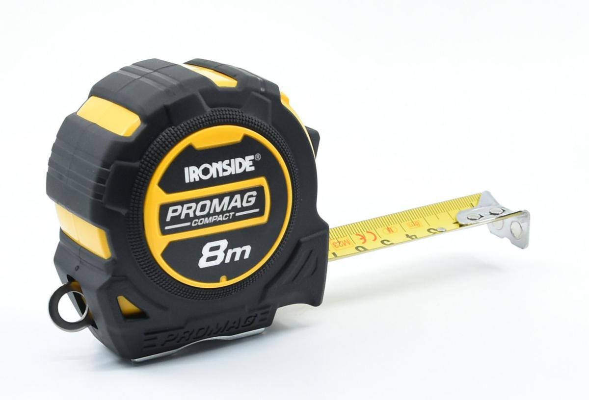 Måttband Ironside PROMAG Compact klass2 - MÅTTBAND 8M X 25MM IRONSIDE MAGNET COMPACT KL 2 103200