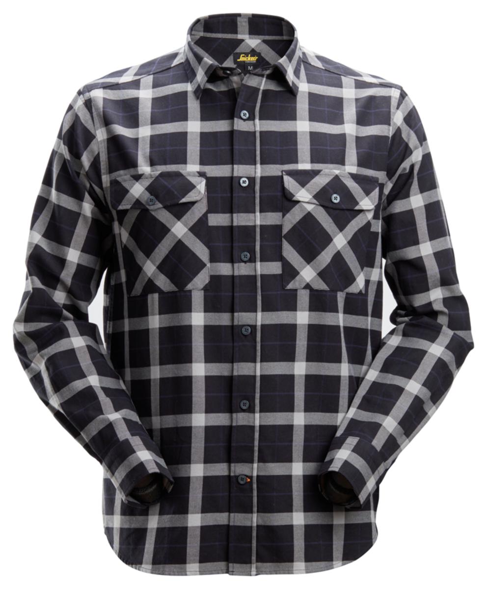 Flanellskjorta Snickers 8516 - FLANELLSKJORTA SVART/GRÅ XXL SNICKERS 85160418008
