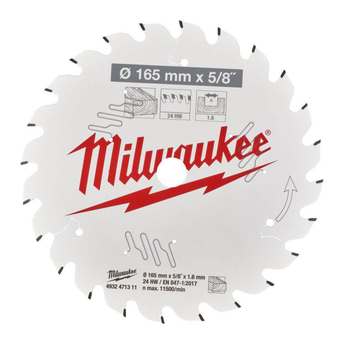 Sågklinga Milwaukee Trä t Cirkelsåg - SÅGKLINGA W165X15.87X24Z MILWAUKEE 4932471311