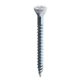 Sockelskruv Grabber Stål 1 mm vit