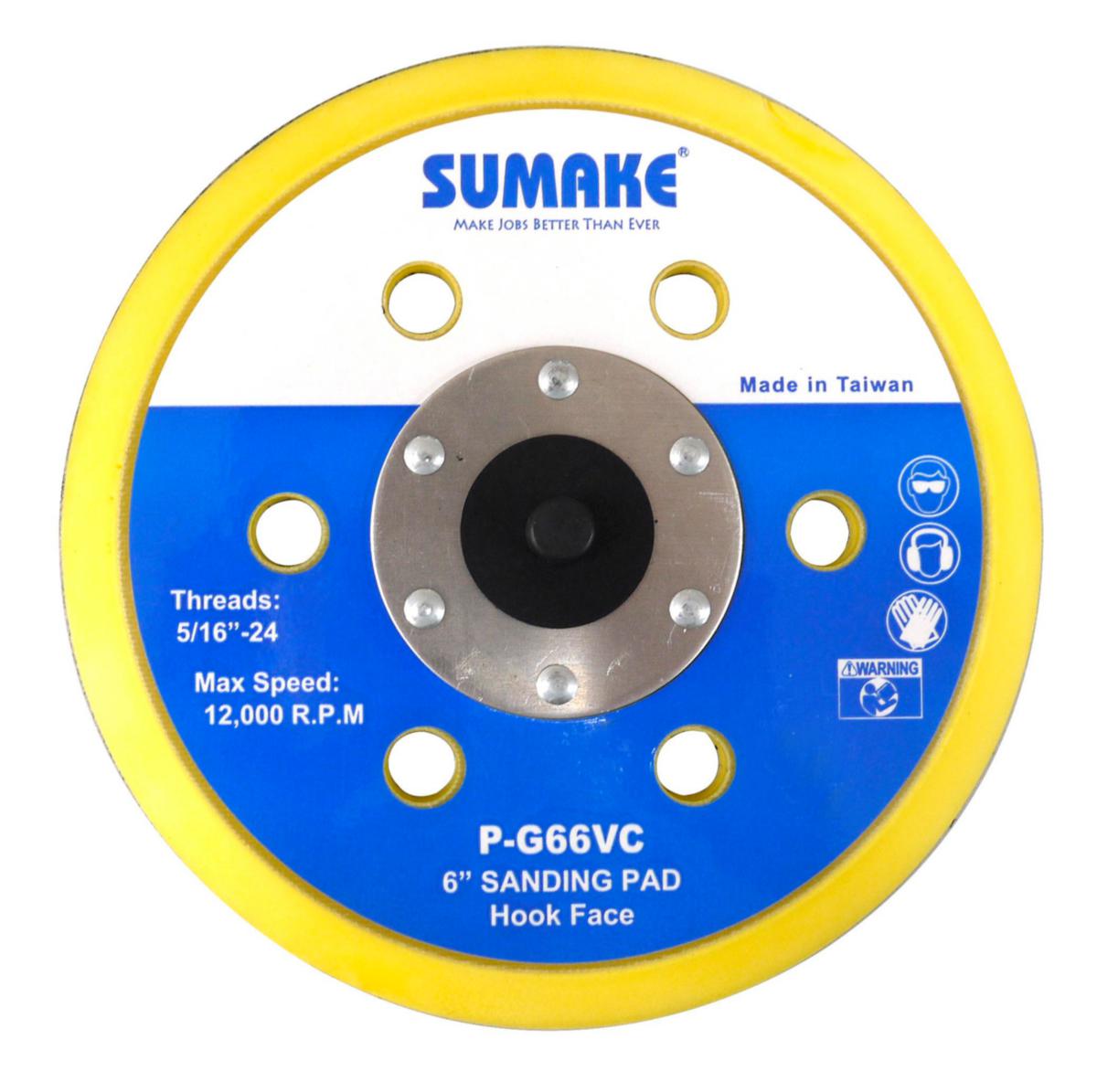 Stödrondell Ironside - SLIPPLATTA IRONSIDE 6"/150MM KADBORR 6-HÅLS GUL 101795