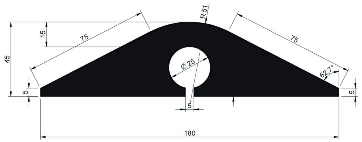 Kabelbrygga - KABELBRYGGA ENKEL 180X45MM F 25MM KABELDIAM PRIS/M (X4M)