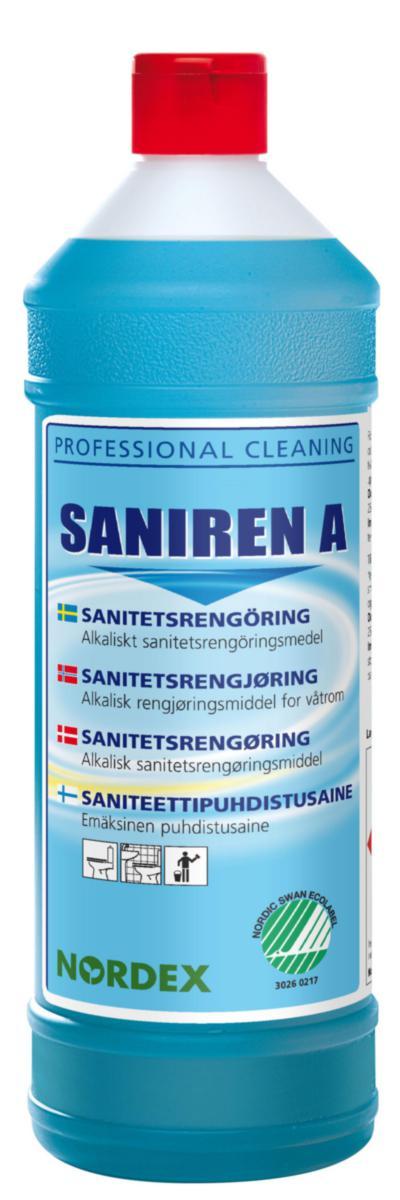 Rengöring Nordex Saniren A - RENGÖRING SANITET SANIREN A NORDEX 1L ALKALISK SVANENM.