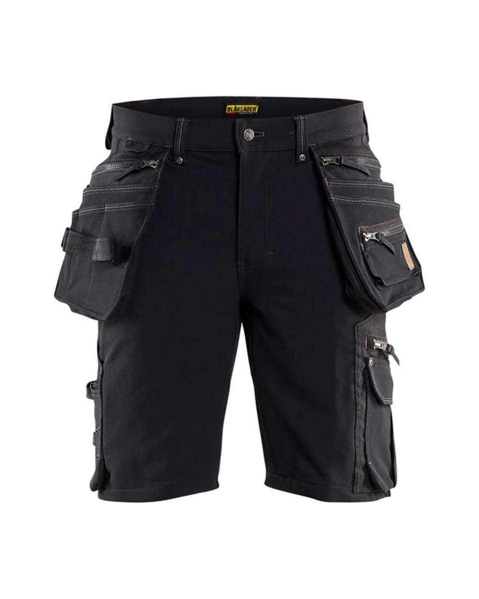 Hantverksshorts Blåkläder 1988-1644 X1900 - HANTVERKSSHORTS STRETCH X1900 SVART C48 198816449900C48