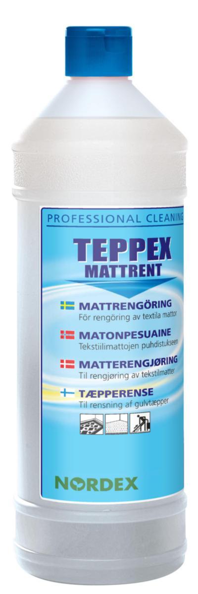 Textiltvättmedel Nordex Teppex - TEXTILRENGÖRING NORDEX TEPPEX MATTRENT 1L LÅGSKUMMANDE