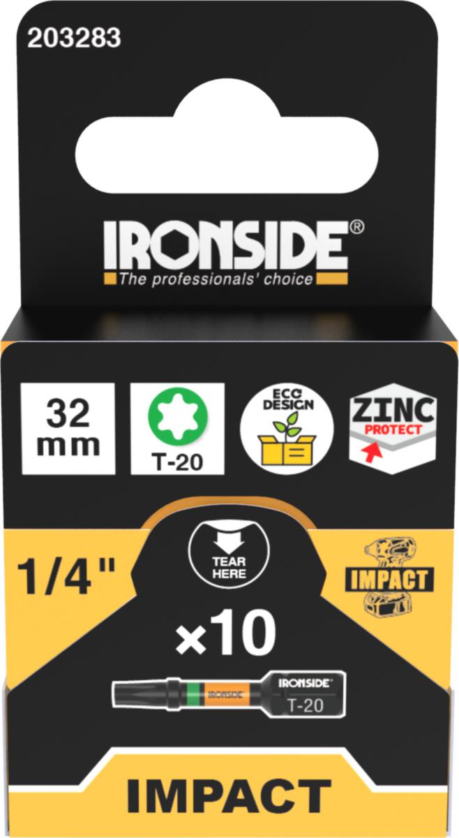 Kraftbits Ironside Torx 10-pack - KRAFTBITS TX20 32MM 10-PACK IRONSIDE 203283