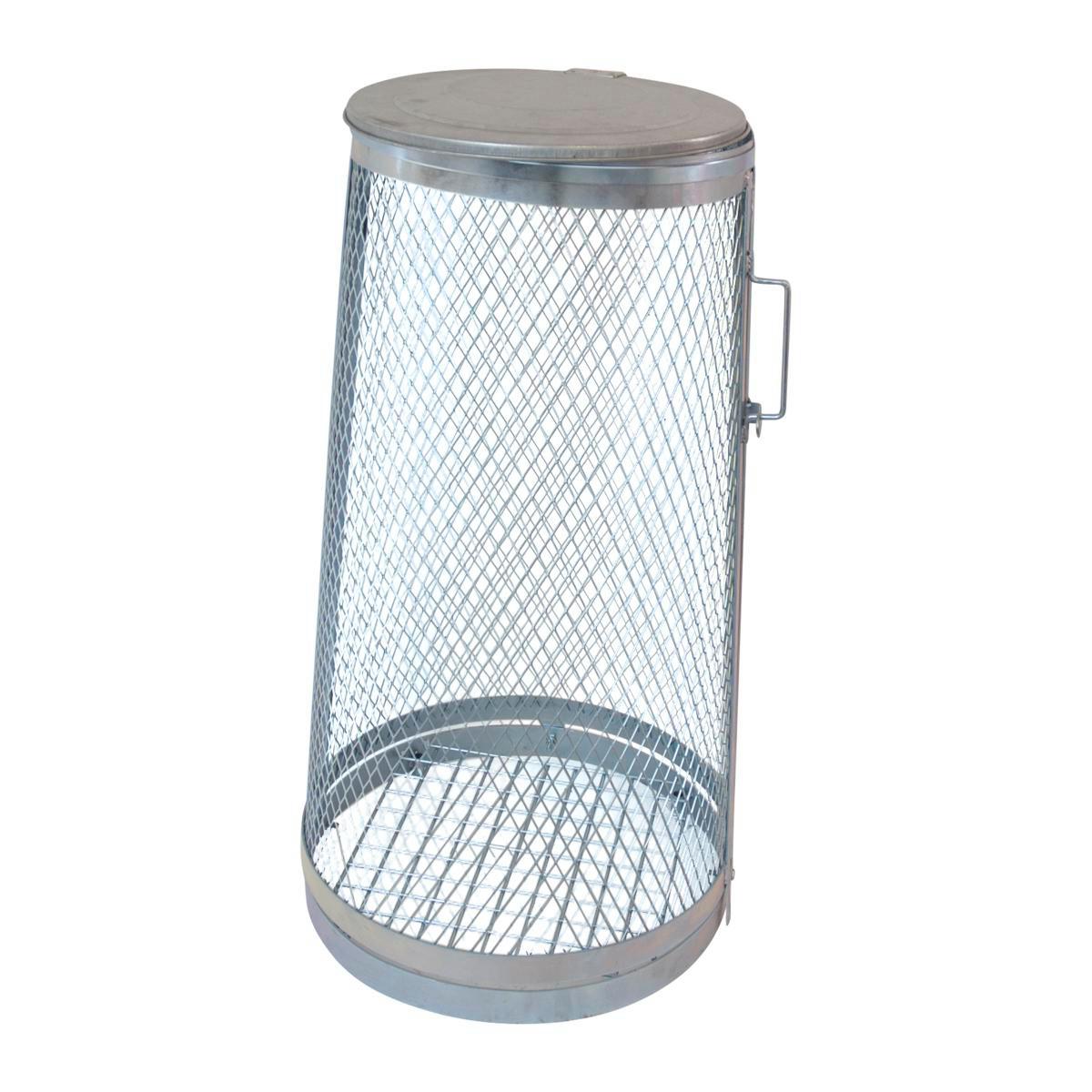 Sopsäckställ sträckmetall - SOPSÄCKSTÄLL 125-160L STRÄCKM FRISTÅENDE M LOCK FZV