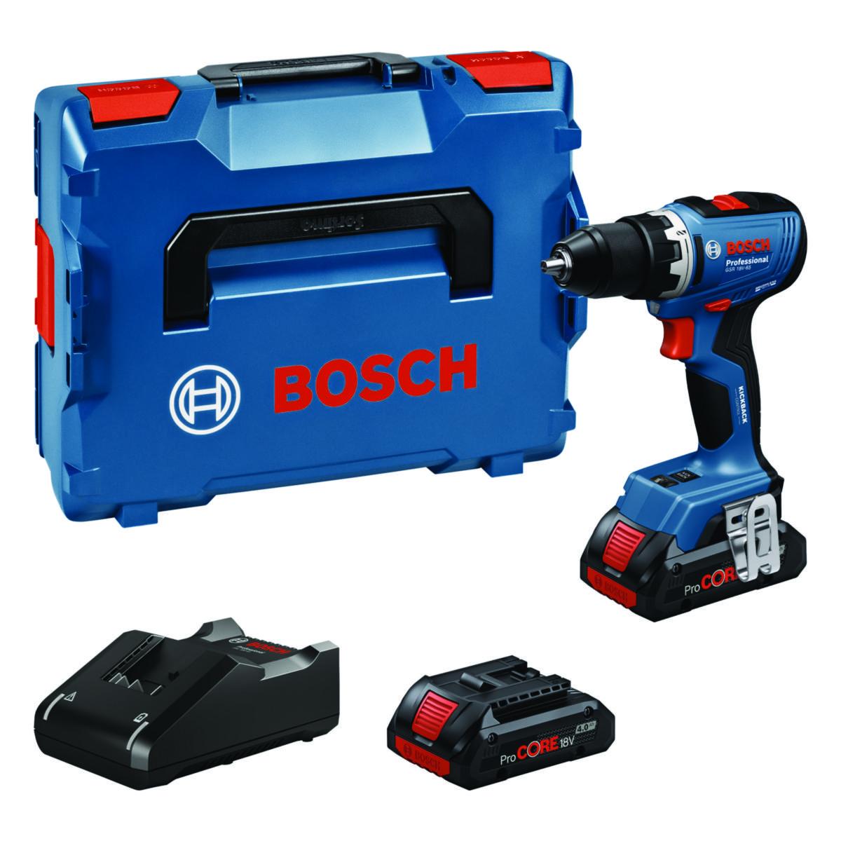 Borrskruvdragare Bosch GSR 18V-65 2X4.0 Ah - BORRSKRUVDRAGARE GSR 18V-65 BOSCH 06019N3206