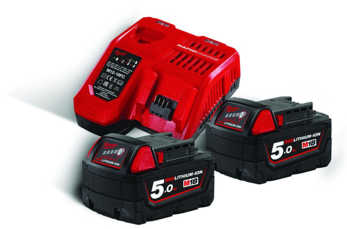 Batterikit Milwaukee M18 NRG-502 - BATTERI/LADDARE KIT M18NRG-502 MILWAUKEE 4933459217