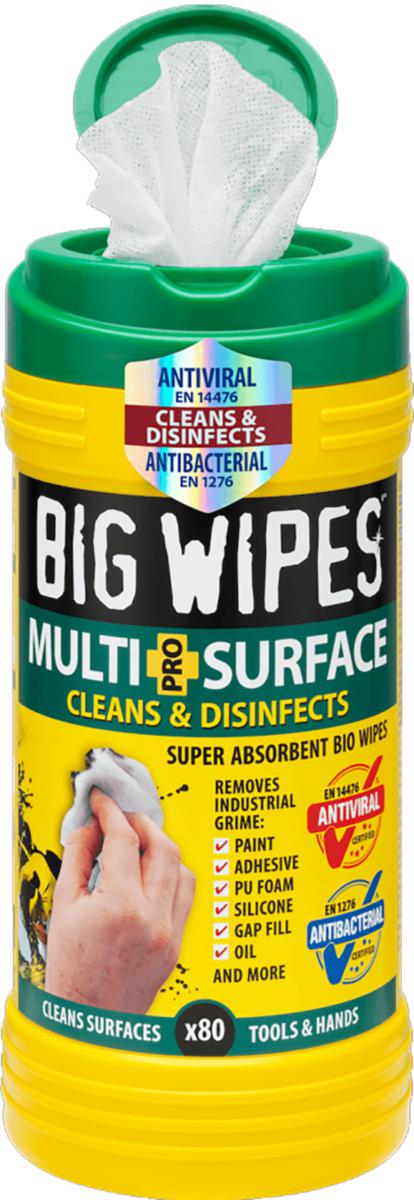 Rengöringsduk BIG WIPES Multi-Surface - BIG WIPES MULTI-SURFACE GRÖNT LOCK 80 DUK